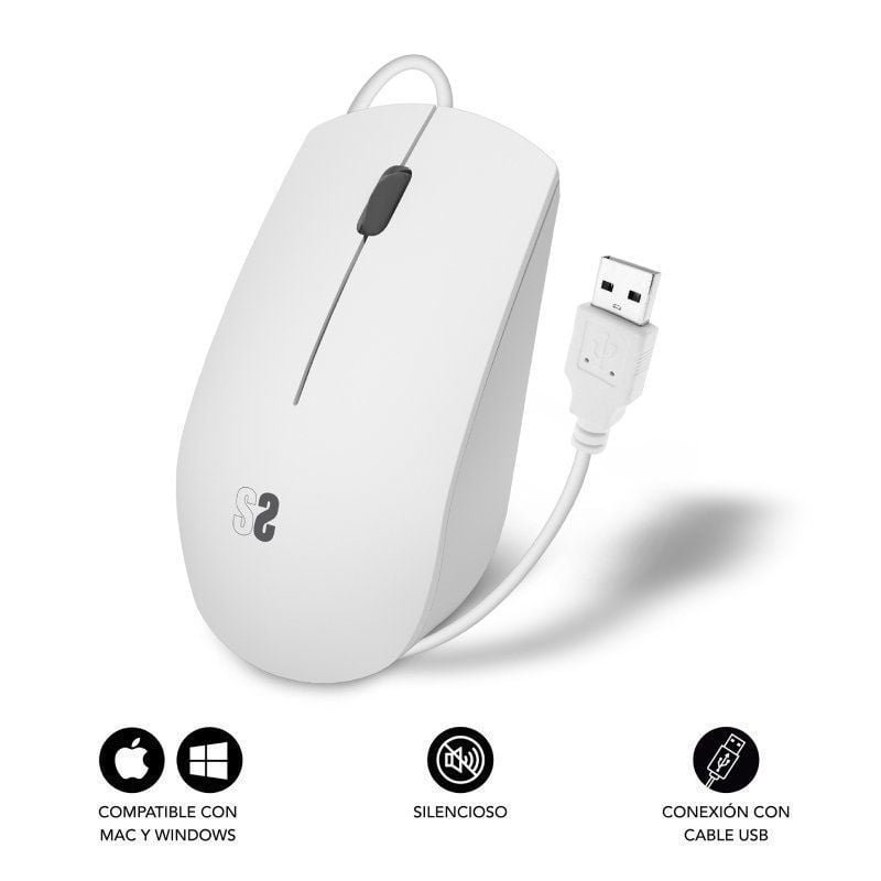 Ratón Subblim Business Silencioso/ Hasta 1200 DPI/ Blanco - изображение 4