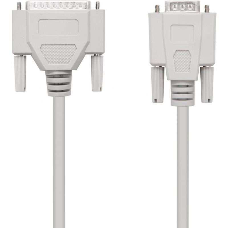 Cable Serie NULL Modem Nanocable 10.14.0802/ DB9 Hembra - DB25 Macho/ 1.8m/ Beige - изображение 3