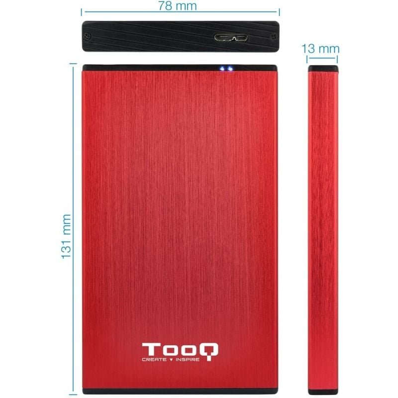 Caja Externa para Disco Duro de 2.5" TooQ TQE-2527R/ USB 3.1 - изображение 3