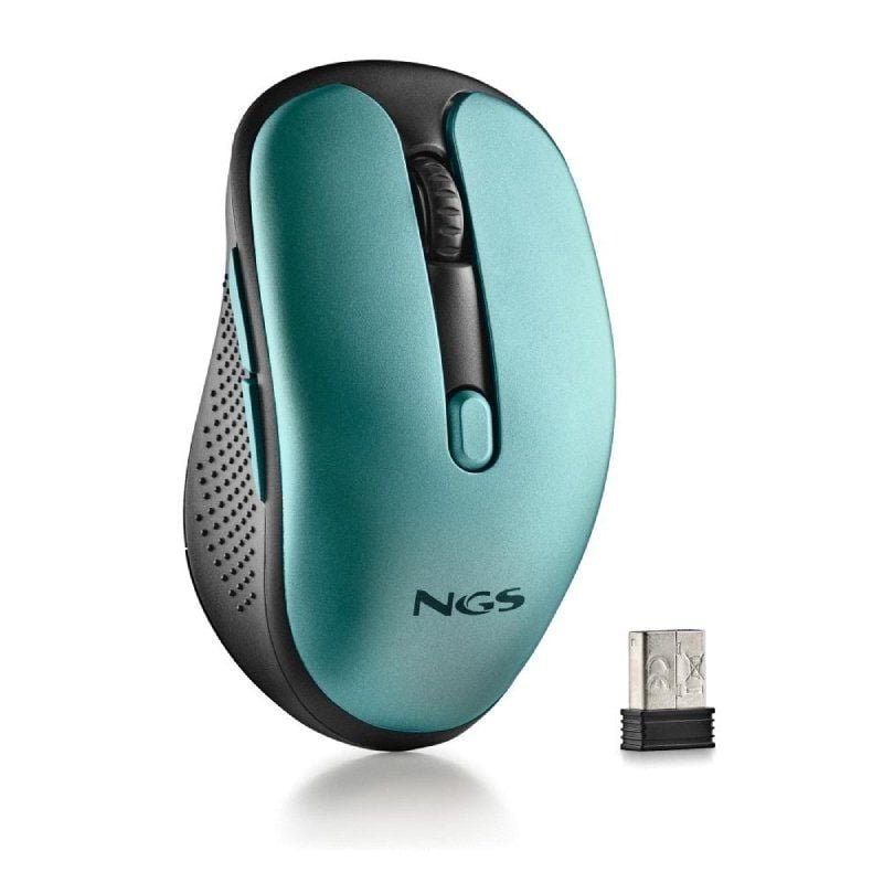 Ratón Inalámbrico NGS Evo Rust/ Batería recargable/ Hasta 1600 DPI/ Verde Agua - изображение 4