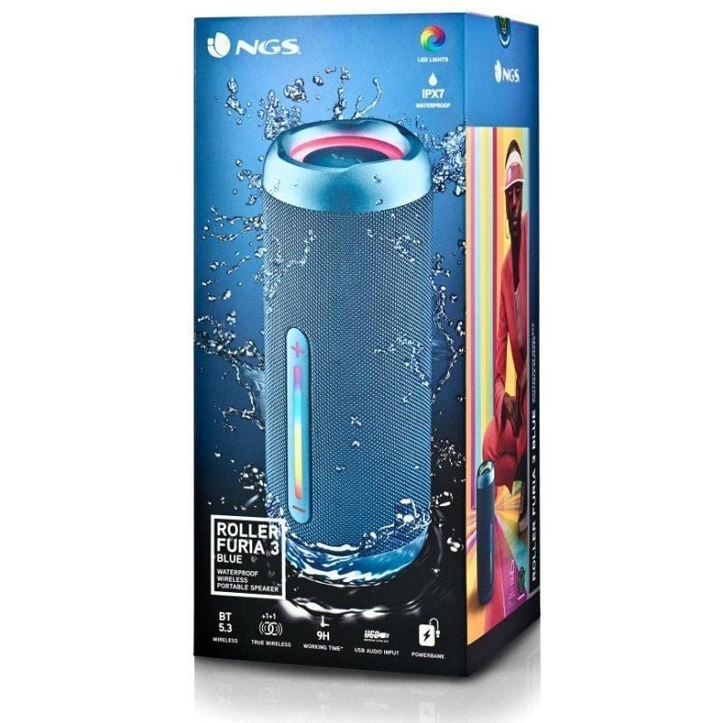 Altavoz con Bluetooth NGS Roller Furia 3/ 60W/ 2.0/ Azul - изображение 4