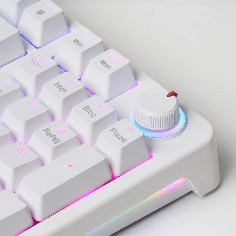 Teclado Gaming Mecánico Mars Gaming MKPROYES/ Switch Amarillo/ Blanco - изображение 3