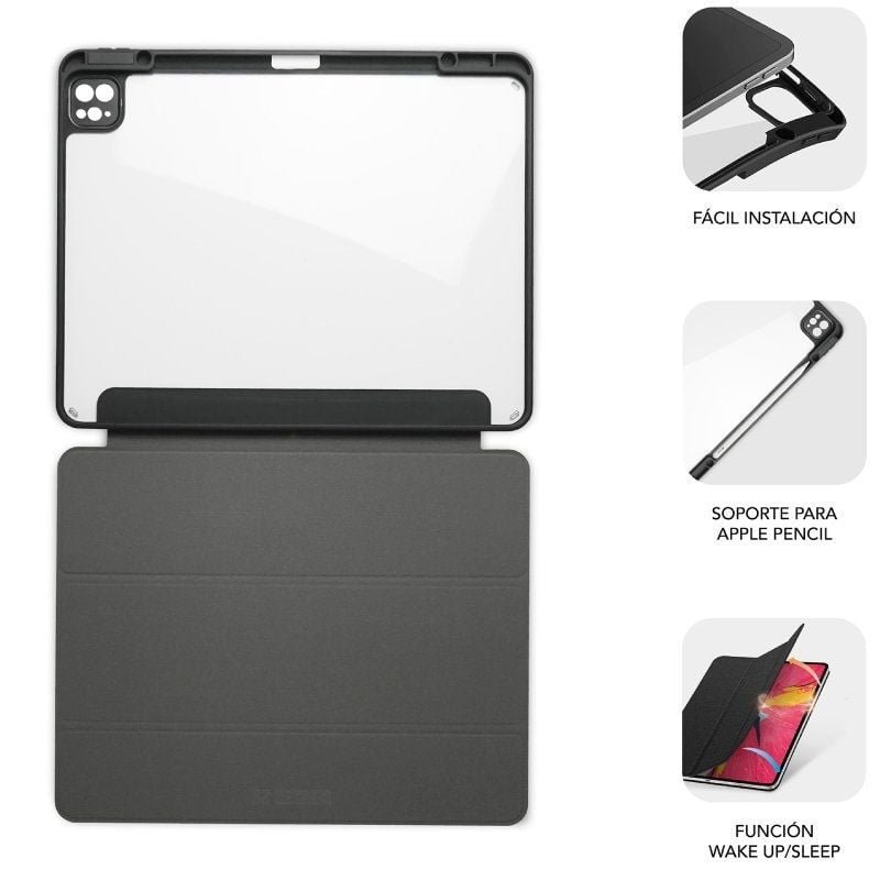 Funda Subblim Clear Shock Case para iPad Pro 11" 2024 M4/ Negra - изображение 4
