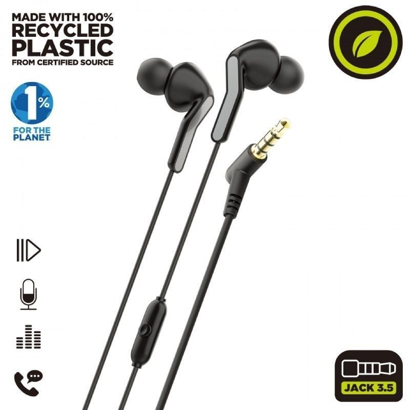 Auriculares Intrauditivos Muvit For Change MCHPH0004/ con Micrófono/ Jack 3.5/ Negros - изображение 2