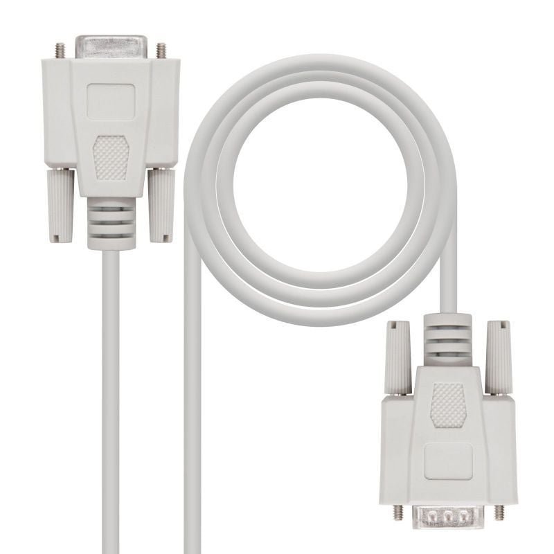 Cable Serie NULL Modem Nanocable 10.14.0502/ DB9 Macho - DB9 Hembra/ 1.8m/ Beige - изображение 3