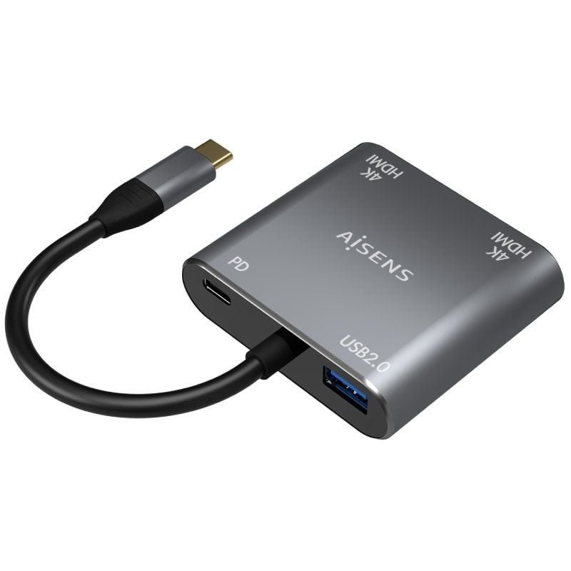Conversor USB Tipo-C Aisens A109-0625/ 2x HDMI 4K SST MST Hembra - USB Tipo-C Macho - USB Hembra - USB Tipo-C Hembra - изображение 2