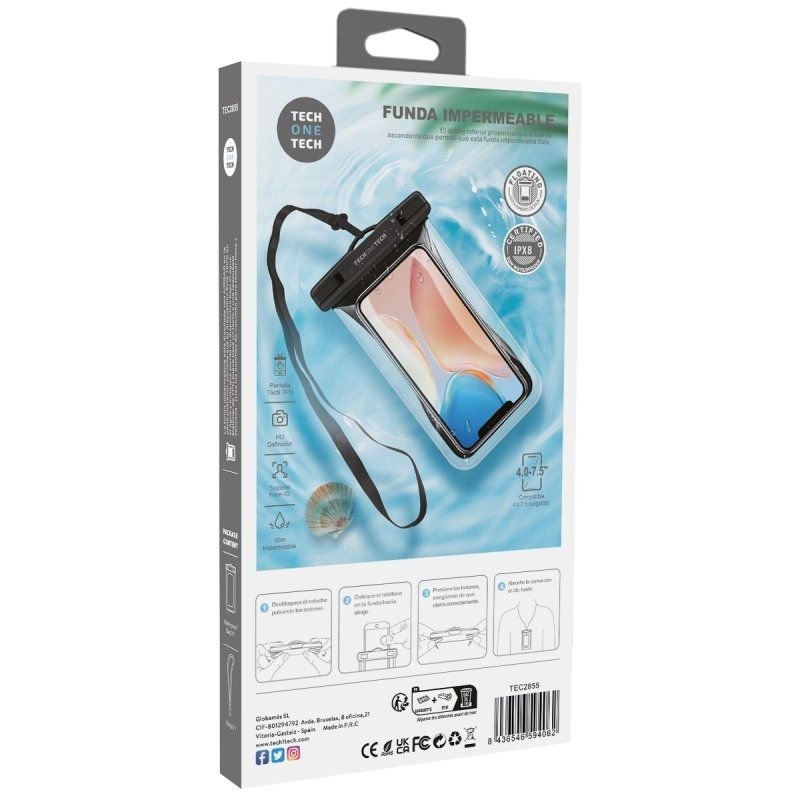 Funda Universal Impermeable para Smartphone Tech One Tech TEC2855/ Hasta 7.5" - изображение 3