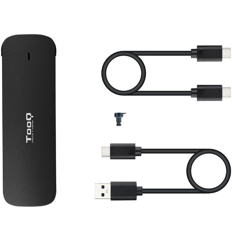 Caja Externa para Disco SSD M.2 NVMe TooQ TQE-2201B/ USB 3.1 Gen2/ Sin tornillos - изображение 2