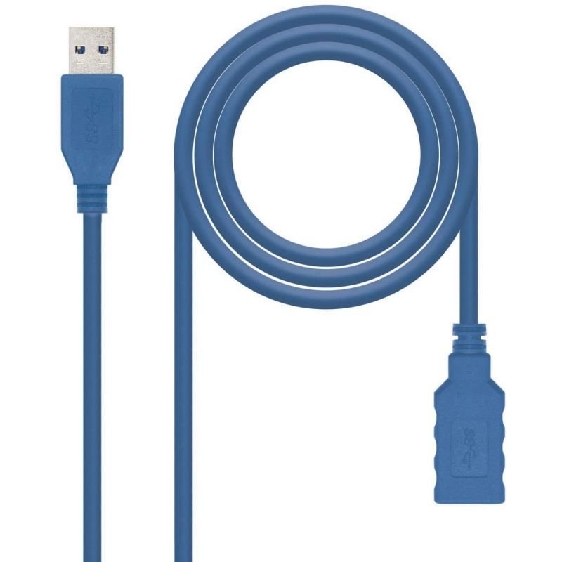 Cable Alargador USB 3.0 Nanocable 10.01.0901/ USB Macho - USB Hembra/ 1m/ Azul - изображение 2