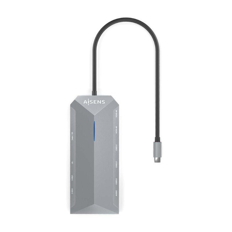 Docking USB Tipo-C Aisens ASUC-12P005-GR/ 2xHDMI/ 3xUSB/ 2xUSB Tipo-C/ 1xRJ45/ 1xAudio/ 1xLector Tarjetas/ 1x Jack/ 1xUSB Tipo-C PD/ Gris - изображение 3