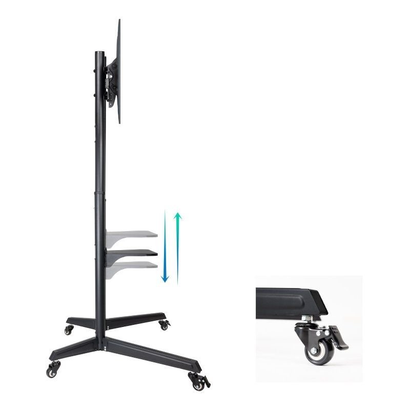 Soporte de Suelo Inclinable con Ruedas TooQ FS1170M-B para TV de 37-70"/ hasta 50kg - изображение 4