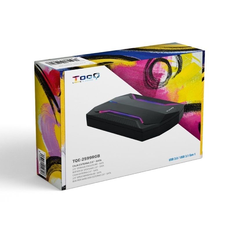 Caja Externa Gaming para Disco Duro de 2.5" TooQ TQE-2599RGB/ USB 3.1/ Sin tornillos - изображение 4