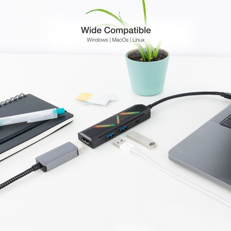 Docking USB Tipo-C Nanocable 10.16.0401/ 2xUSB/ 1xUSB Tipo-C PD/ 1xHDMI 2.0 - изображение 4
