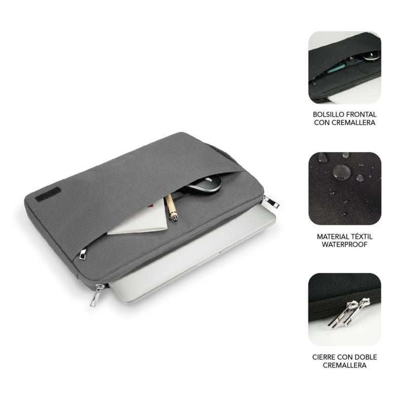 Funda Subblim Urban Laptop Sleeve para Portátiles hasta 15.6"/ Gris - изображение 4