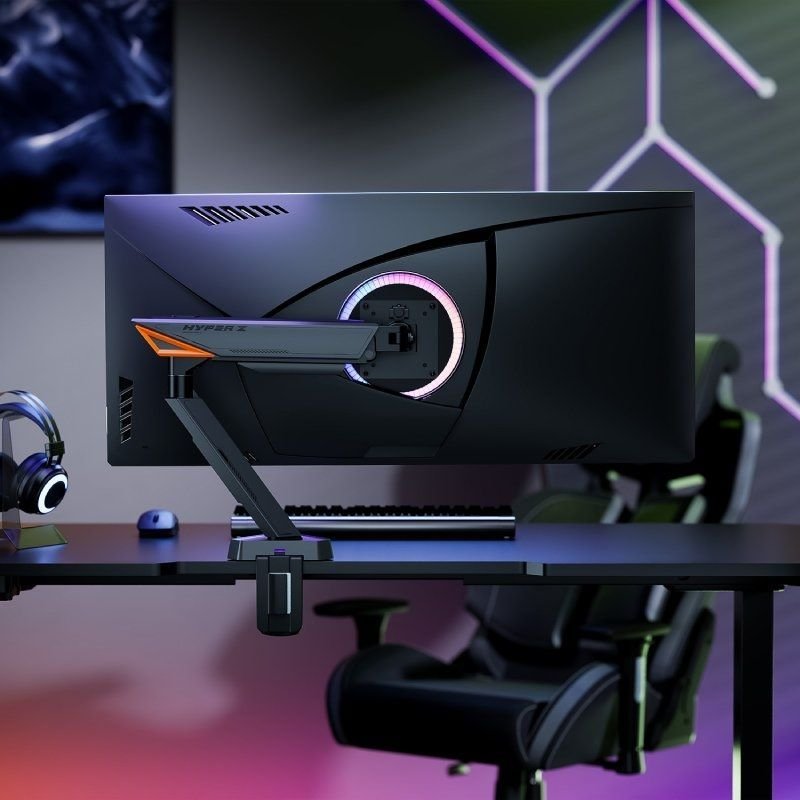 Soporte de Mesa Gaming para Monitor Aisens DT49TSRRGB-347/ Giratorio/ Inclinable/ hasta 16kg/ con Iluminación RGB - изображение 4