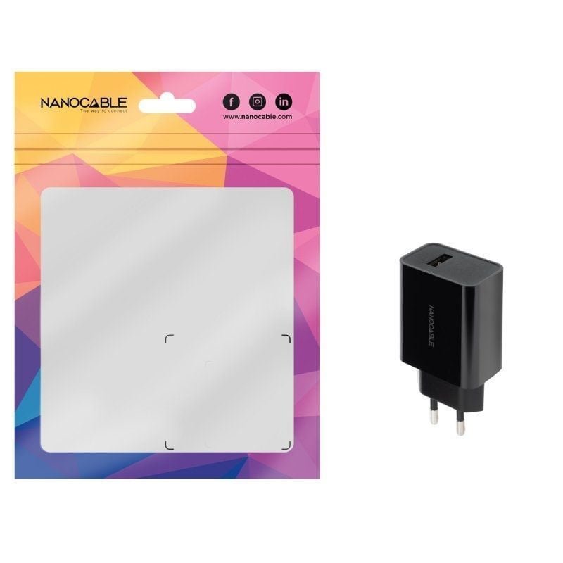 Cargador de Pared Nanocable 10.10.2004/ 1xUSB/ 10W/ Negro - изображение 3