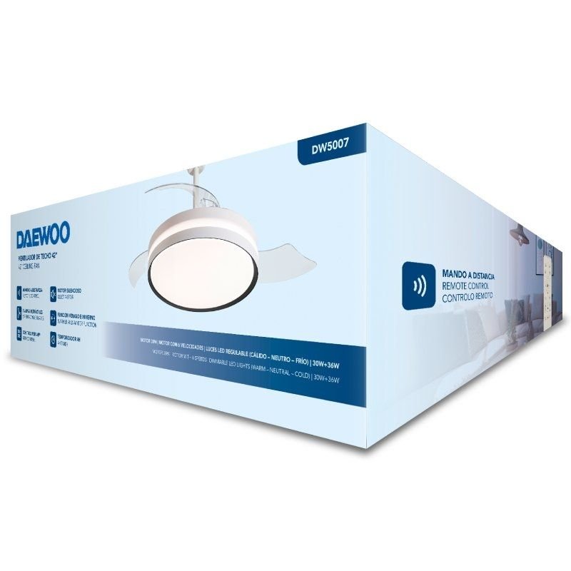 Ventilador de Techo Daewoo DW5007/ 30W/ 3 Aspas/ 6 Velocidades - изображение 4