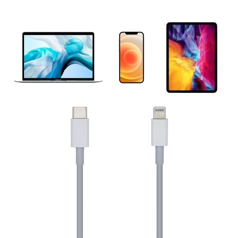 Cable USB 2.0 Tipo-C Lightning Aisens A102-0442/ Lightning Macho - USB Tipo-C Macho/ 1m/ Blanco - изображение 4