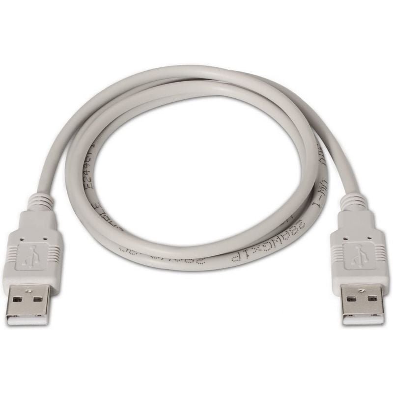Cable USB 2.0 Aisens A101-0021/ USB Macho - USB Macho/ Hasta 2.5W/ 60Mbps/ 1m/ Beige - изображение 2