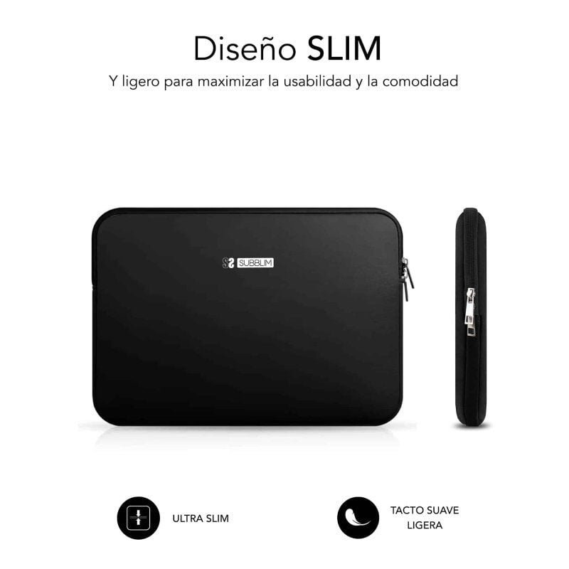 Funda Subblim Business Laptop Sleeve Neoprene V2 para Portátiles hasta 15.6"/ Negra - изображение 3