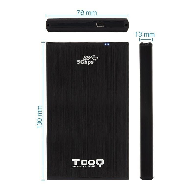 Caja Externa para Disco Duro de 2.5" TooQ TQE-2522B/ USB 3.1 - изображение 4