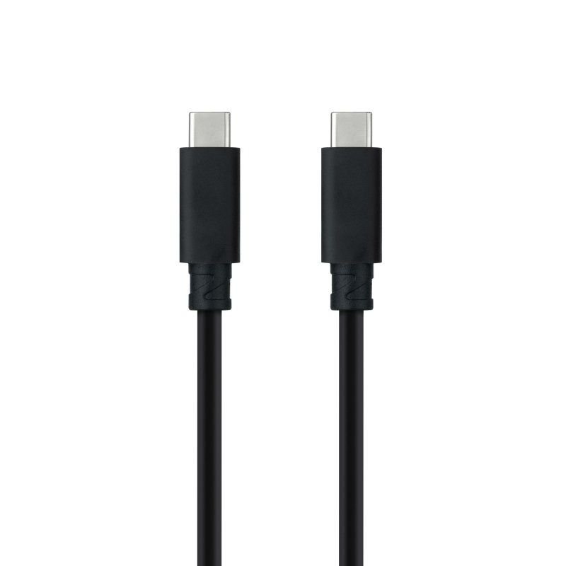 Cable USB 3.1 Tipo-C Nanocable 10.01.4102/ USB Tipo-C Macho - USB Tipo-C Macho/ Hasta 100W/ 2m/ Negro