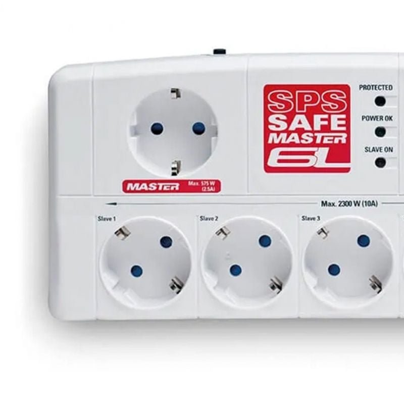 Regleta con interruptor Salicru SAFE MASTER/ 5 Tomas de corriente/ 1 Master/ 2 USB/ Cable 1.8m/ Blanca - изображение 3
