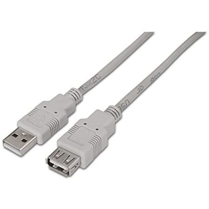 Cable Alargador USB 2.0 Nanocable 10.01.0204/ USB Macho - USB Hembra/ 3m/ Beige - изображение 4