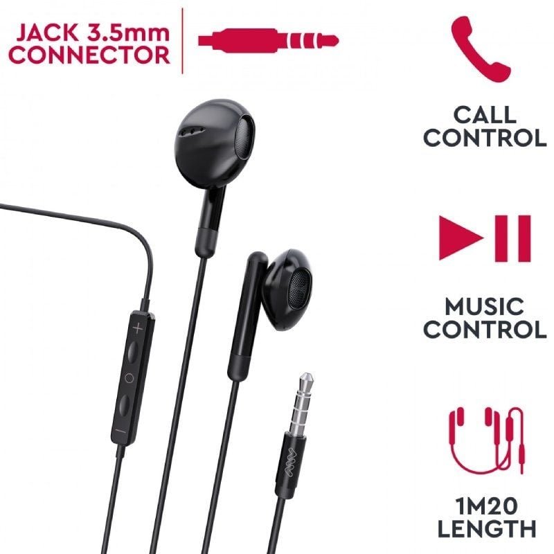 Auriculares Intrauditivos Myway MWHPH0019/ con Micrófono/ Jack 3.5/ Negros - изображение 2
