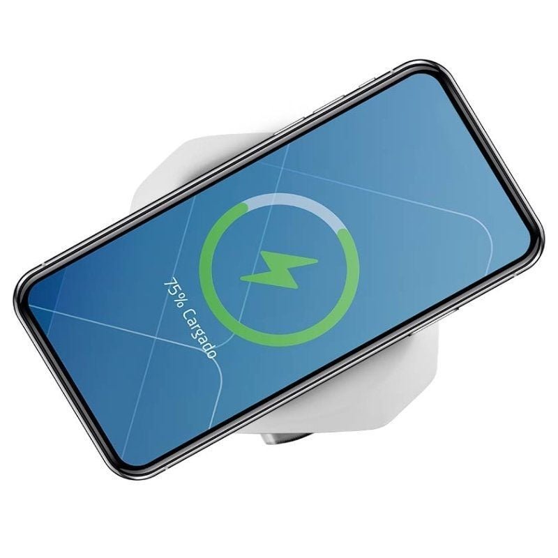 Regleta Orbegozo EN 4500 con Carga inalámbrica/ 3 Tomas de corriente/ 2 USB - 2 USB Tipo C/ Cable 1.5m/ Blanca y Gris - изображение 3
