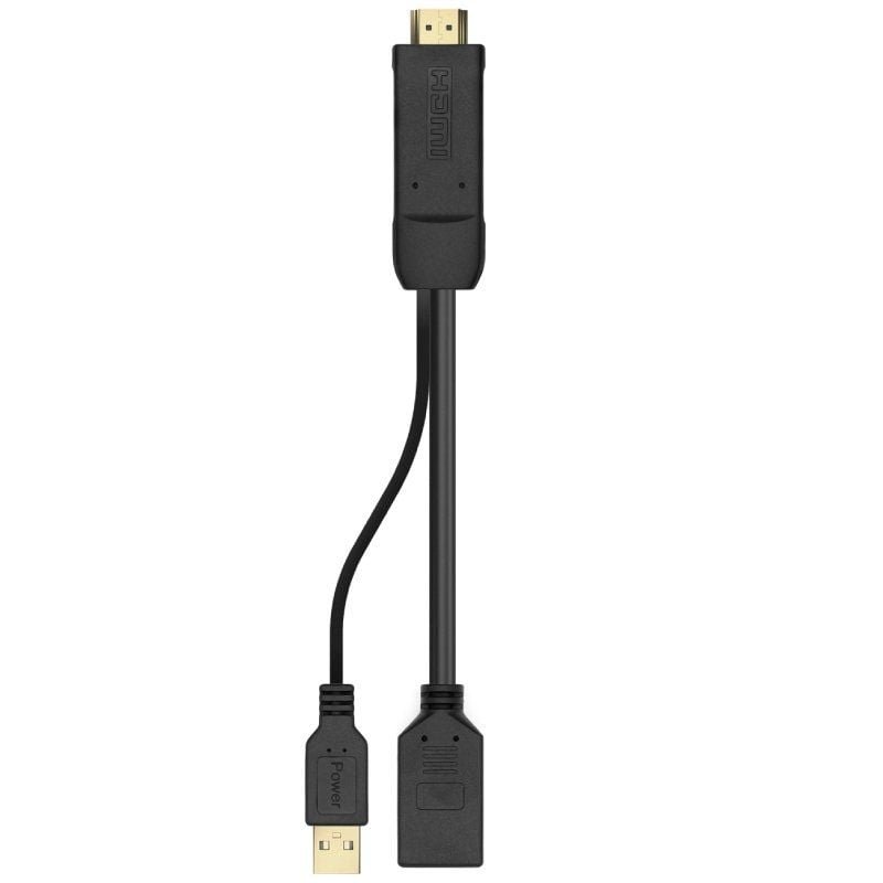 Cable Conversor 4K Aisens A122-0642/ HDMI Macho - DisplayPort Hembra - USB Macho/ Hasta 10W/ 2250Mbps/ 10cm + 10cm/ Negro - изображение 2