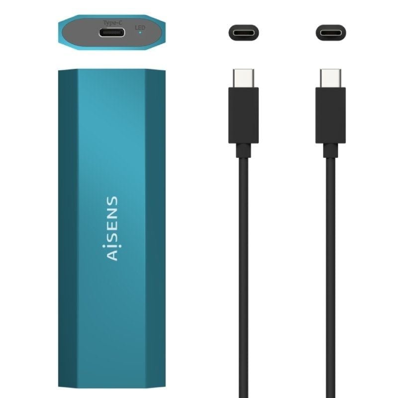 Caja Externa para Disco SSD M.2 SATA/NVMe Aisens ASM2-019BLU/ USB 3.1/ Sin tornillos - изображение 4