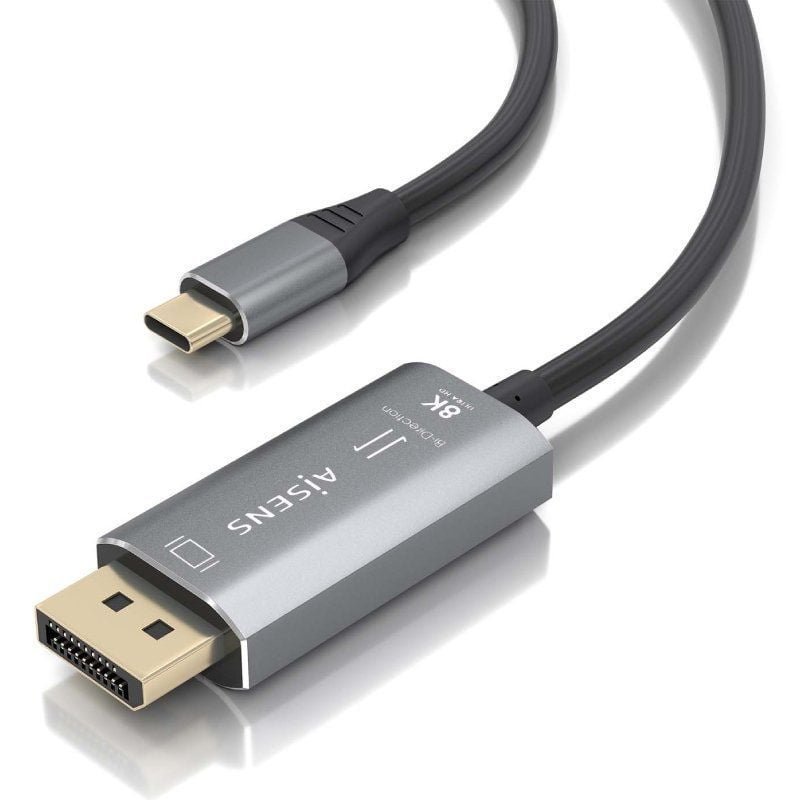 Cable Conversor Aisens A109-0880/ USB Tipo-C Macho - DisplayPort Macho/ 1.8m/ Negro - изображение 3