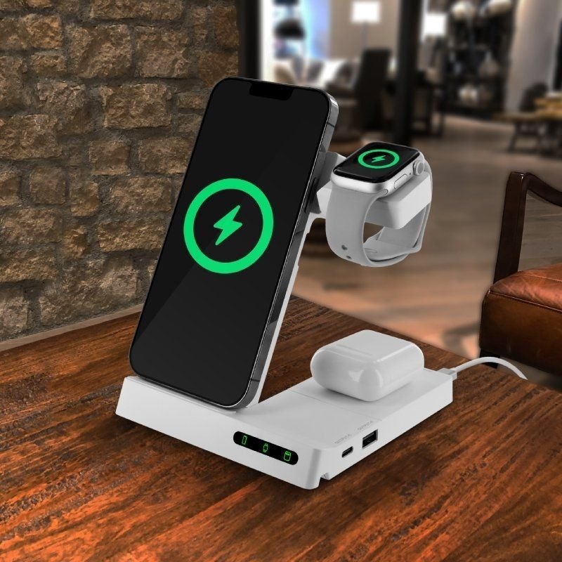 Cargador Inalámbrico Muvit MCWIR0012/ 1xUSB Tipo-C/ 1xUSB/ 20W - изображение 3