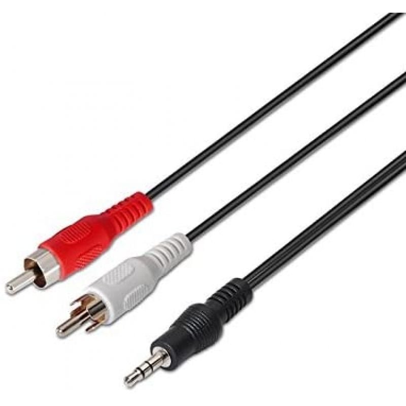 Cable Estéreo Nanocable 10.24.0310/ Jack 3.5 Macho - 2x RCA Macho/ 10m/ Negro - изображение 4