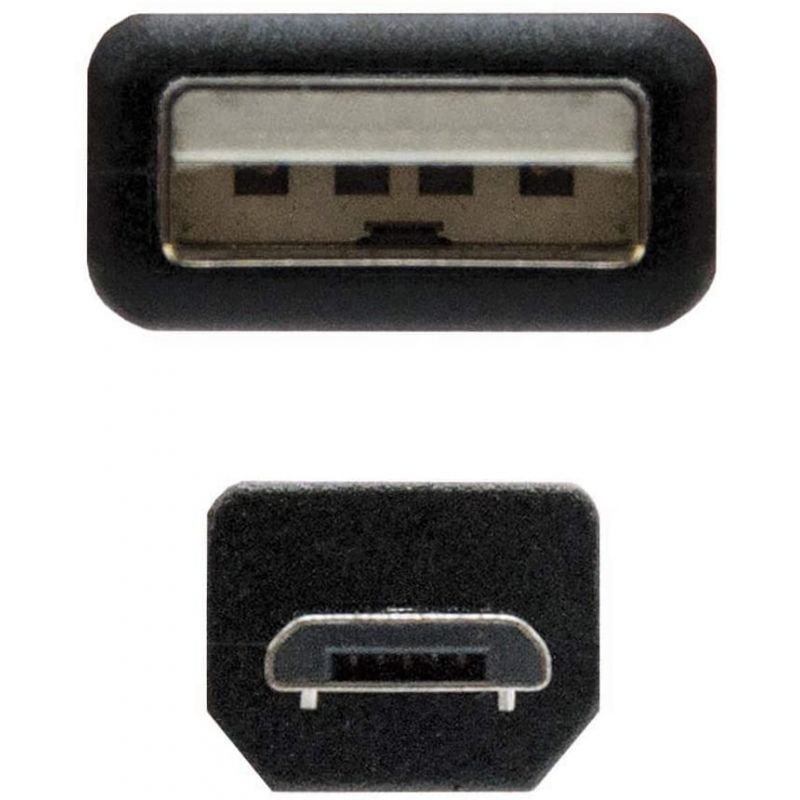 Cable USB 2.0 Nanocable 10.01.0503/ USB Macho - MicroUSB Macho/ 3m/ Negro - изображение 4