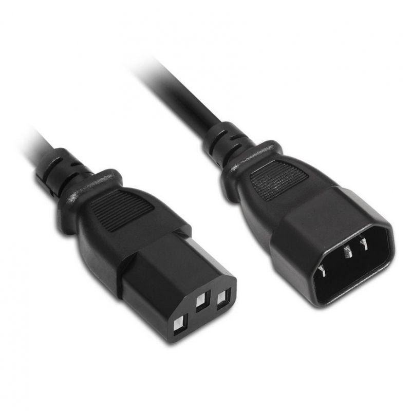 Cable Alargador de Alimentación CPU Aisens A132-0171/ IEC C13 Hembra - IEC C14 Macho/ Hasta 1500W/ 1.5m/ Negro - изображение 4