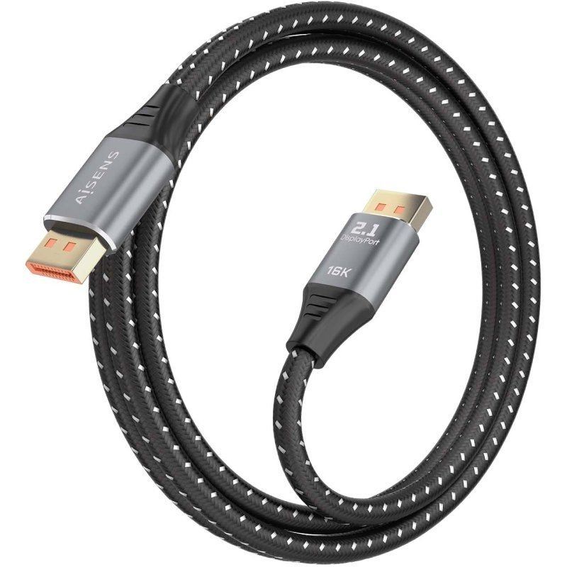 Cable DisplayPort 2.1 16K Aisens A158-0902/ DisplayPort Macho - DisplayPort Macho/ 80Gbps/ 1.5m/ Negro - изображение 2