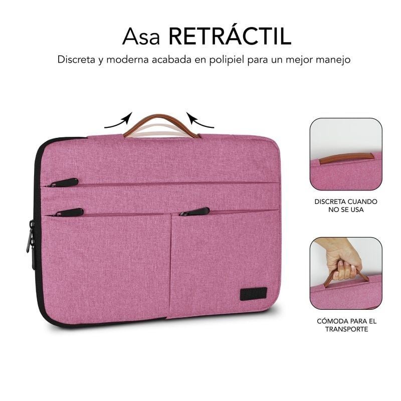 Funda Subblim Air Padding 360 Sleeve para Portátiles hasta 14"/ Rosa - изображение 4