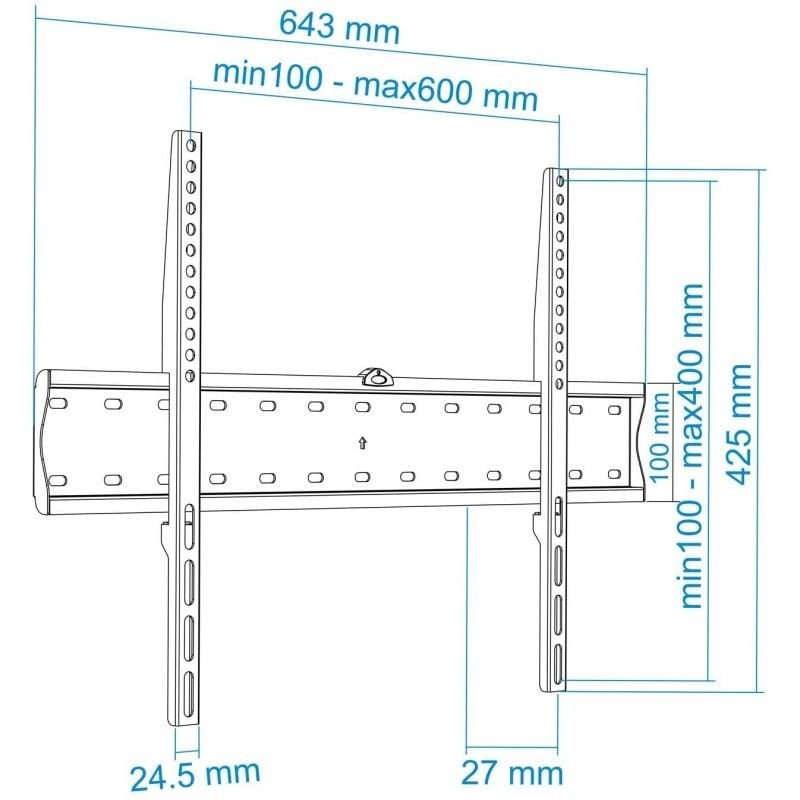 Soporte de Pared Fijo TooQ LP4170F-B para TV de 37-70"/ hasta 40kg - изображение 5