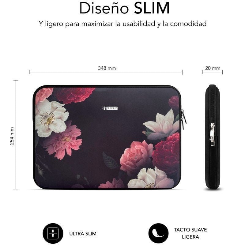 Funda Subblim Trendy Sleeve Neo Flowers para Portátiles hasta 14" - изображение 3