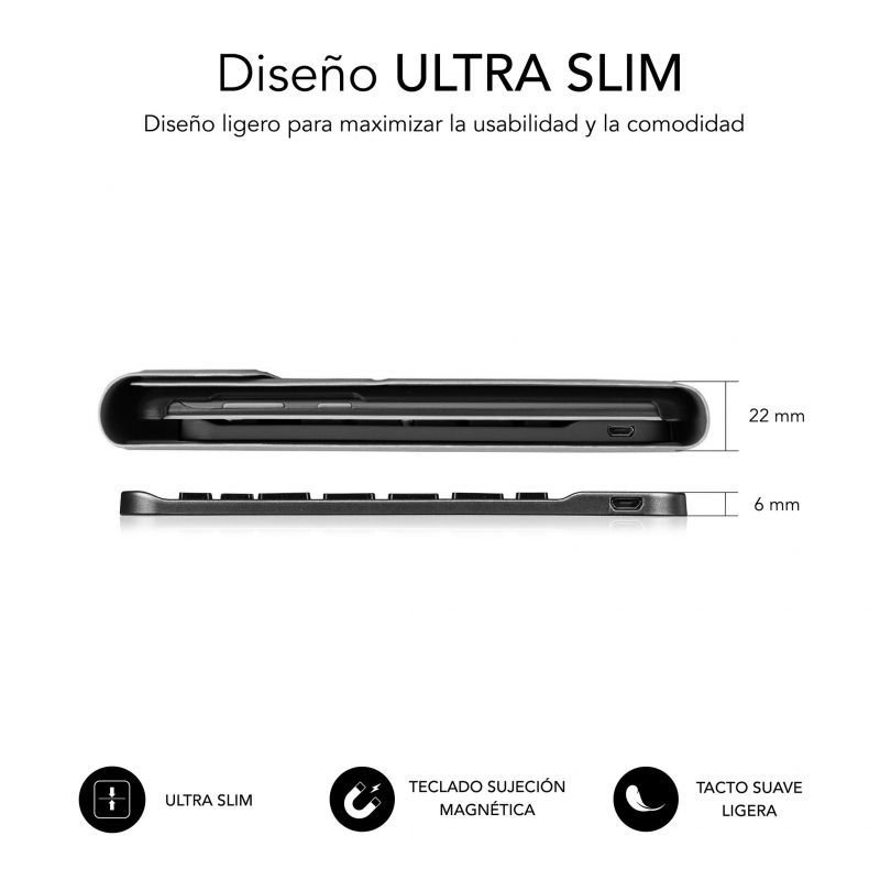 Funda con Teclado Subblim Keytab Pro Bluetooth para Lenovo Tab M11 de 11"/ Negra - изображение 5