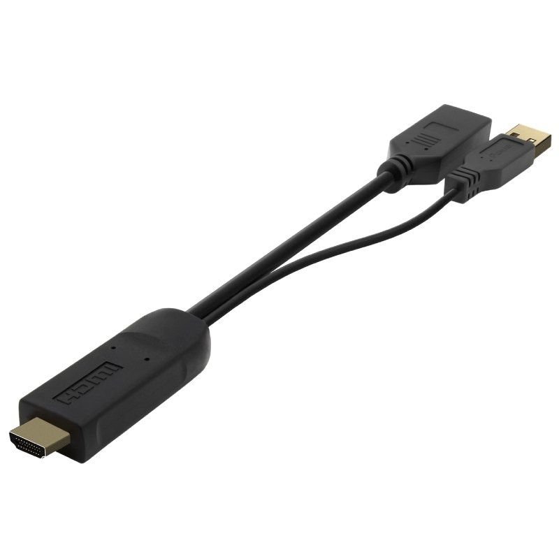 Cable Conversor 4K Aisens A122-0642/ HDMI Macho - DisplayPort Hembra - USB Macho/ Hasta 10W/ 2250Mbps/ 10cm + 10cm/ Negro - изображение 3
