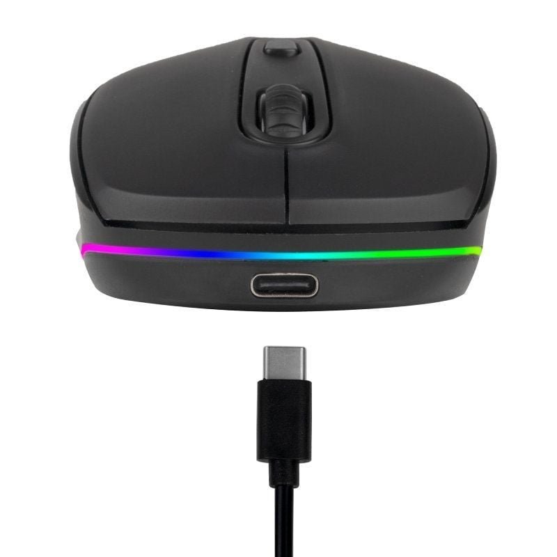 Ratón Inalámbrico por Bluetooth NGS Smog-RB/ Batería recargable/ Hasta 1600 DPI/ Negro - изображение 4