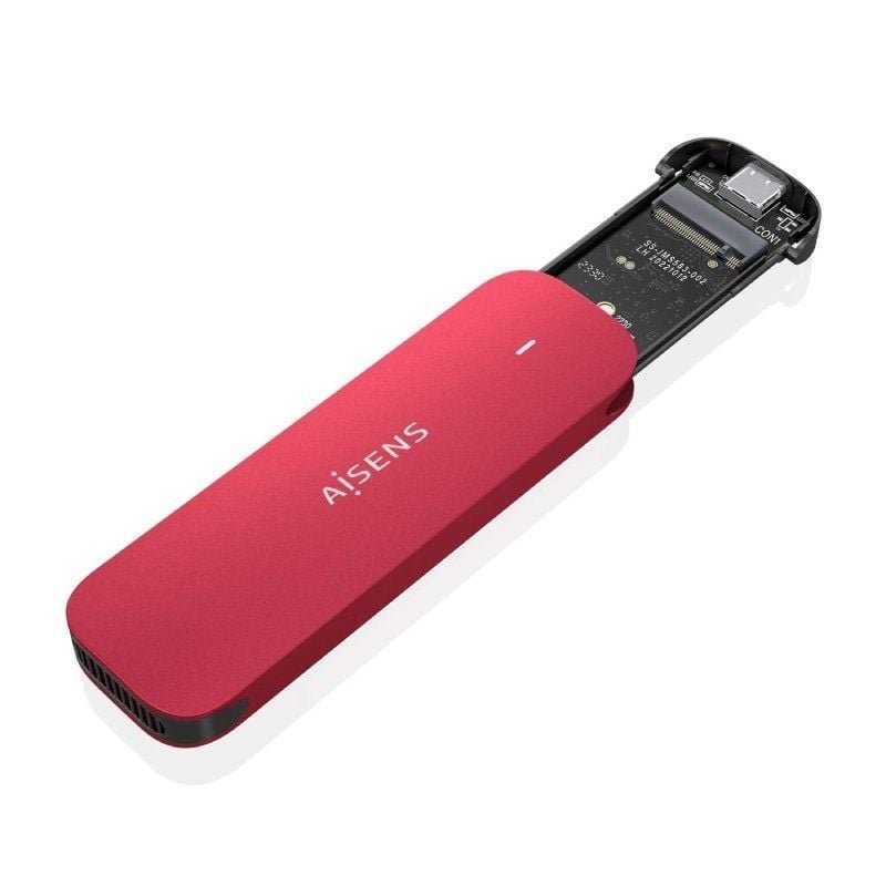 Caja Externa para Disco SSD M.2 NVMe Aisens ASM2-027RED/ USB 3.2/ Sin tornillos - изображение 2