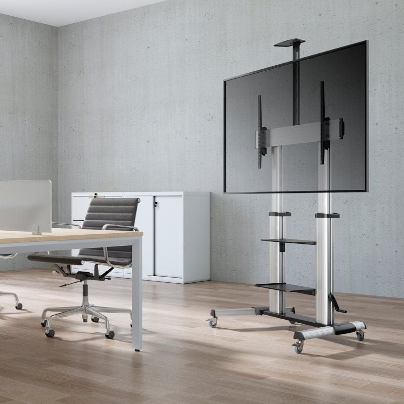 Soporte de Suelo Inclinable con Ruedas y Manivela Aisens FT100TE-125 para TV 60-100"/ hasta 100kg - изображение 5