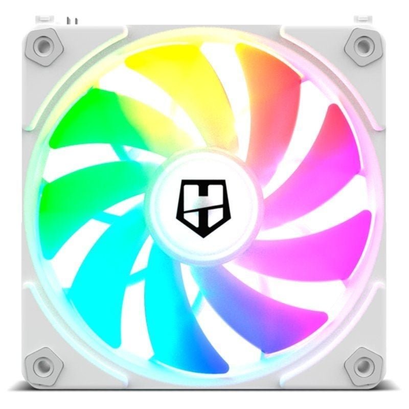 Pack 3 Ventiladores Nox Easy Link/ ARGB/ 12cm/ Blanco - изображение 2
