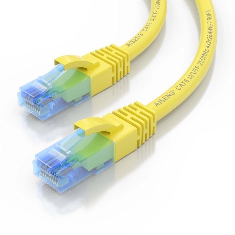 Cable de Red RJ45 AWG26 CCA UTP Aisens A135-0836 Cat.6/ 3m/ Amarillo - изображение 3