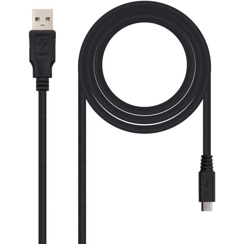 Cable USB 2.0 Nanocable 10.01.0503/ USB Macho - MicroUSB Macho/ 3m/ Negro - изображение 2