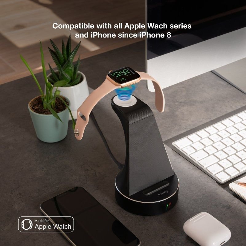 Base de Carga Inalámbrica para Apple Watch, iPhone y Smartphone Tooq TQCD02W - изображение 3